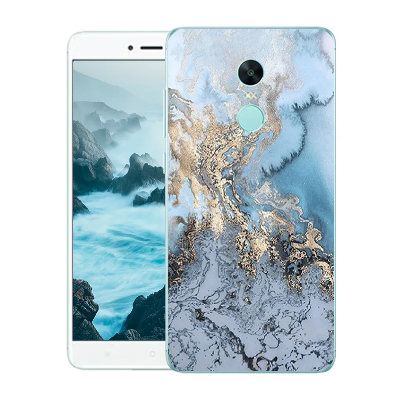 Мягкий силиконовый чехол для Xiaomi Redmi Note 4X 5 дюйма задняя крышка защитный Модный с