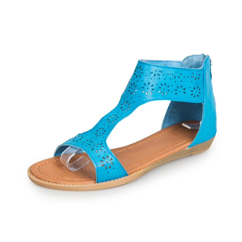 Peep Pie 137 44 Casual 2018 navy sky Xl Las De Zapatos Black Toe Abierta Mujeres Del Sandalias Dedo Mujer Blue Verano Blue negro 35 brown Pisos Planas RHXwvBqx