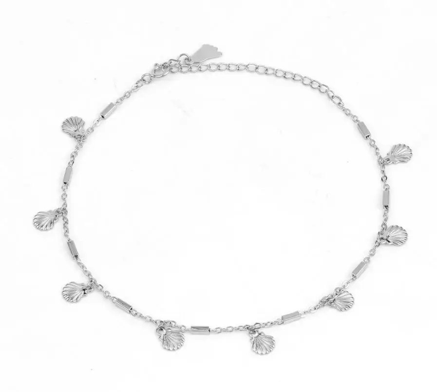 MEIBEADS винтажные оболочки женские браслеты для щиколотки богемная подвеска ручной работы Золотой Серебряный ножной браслет браслеты женские пляжные бижутерия для ног - Окраска металла: silver