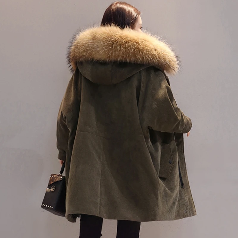 Raton Fur De Femmes Épais Fourrure Laveur Army Lady Manteau fake Coton Parka D'agneau Doublure Côtelé Pardessus Grande La Laine Taille Veste Fake Green Caramel Pink Green real Caramel real Pink real Chaud En D'hiver Velours Plus Femelle Faux fake T0XzFv8x
