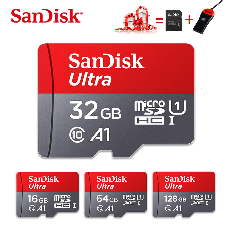 Двойной Флеш-накопитель SanDisk Memory Card A1 256 ГБ 200 ГБ 128 Гб 64 Гб U3 98 МБ/с. микро sd карты Class10 UHS-3 флеш-карта памяти Microsd TF/sd карты s UHS-1