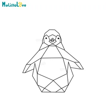 

Geometric Origami Decal Lovely Penguin Decals For Walls Removable Vinyl Wall Sticker Home Art Decor Bedroom Window Murals YY802