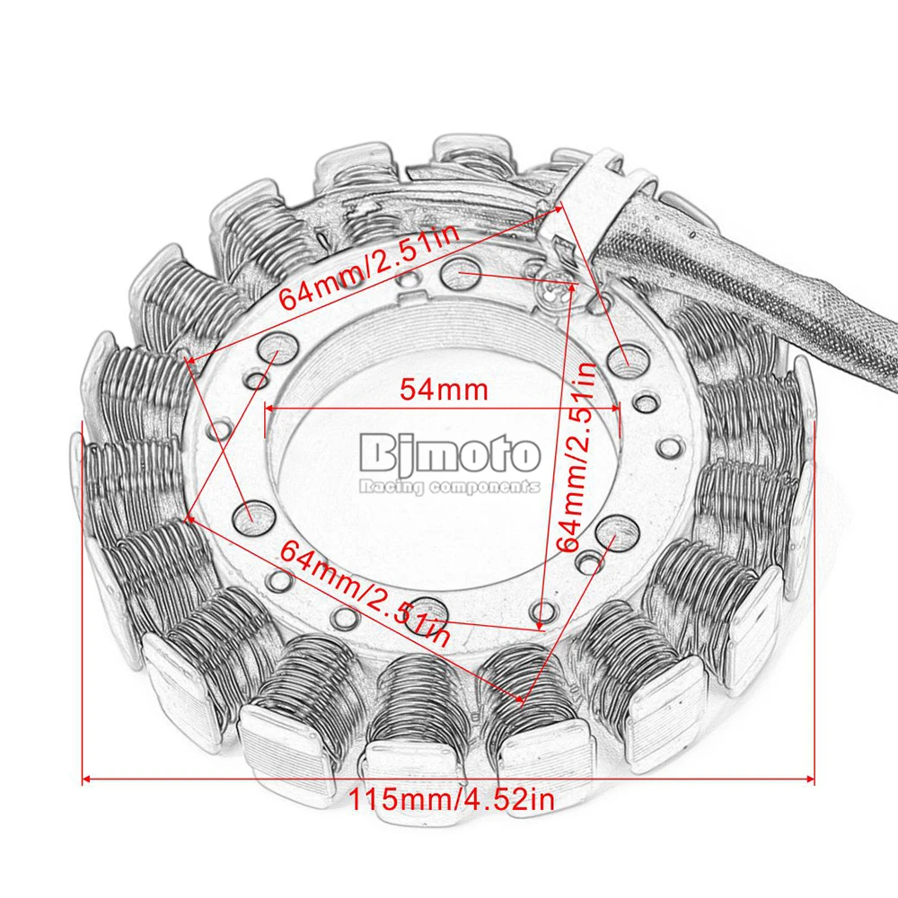 BJMOTO генератор генератора мотоцикла обмотка статора Магнето для Suzuki LTA LTF 400 Eiger для Arctic Cat TBX 400 TBX500 Mudpro 650