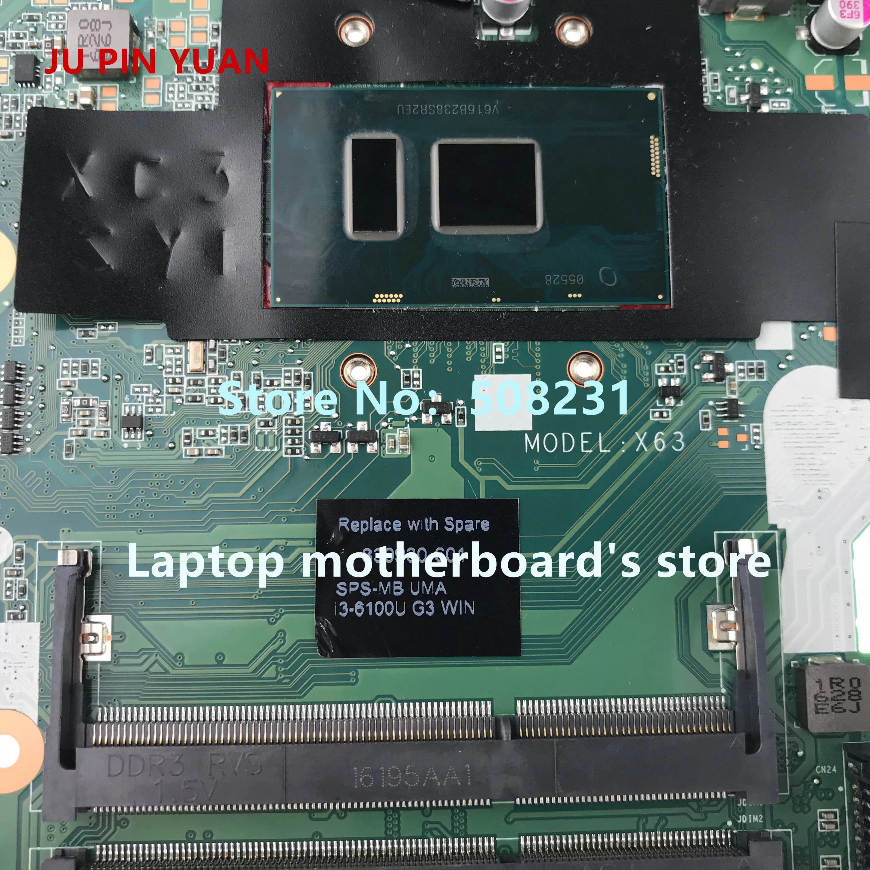 Ju pin yuan для ноутбука hp ProBook 430 G5 L01036-001 L01036-601 DA0X8BMB6F0 материнская плата для ноутбука I3-6006U полностью протестирована