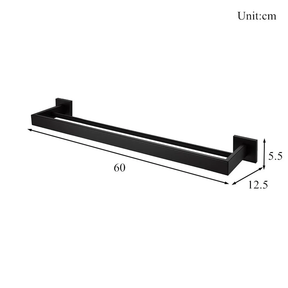 Лейден двойной квадратный держатель для полотенец Настенный 304 SUS из нержавеющей стали держатель для полотенец для ванной современный полотенцесушитель аксессуары для ванной комнаты