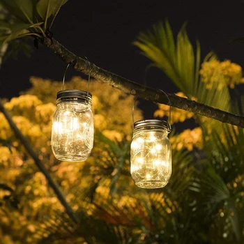 

1/2M LED String Wire Lamp Solar Powered For Mason Jar Lid Insert Light Colorful Christmas Garden Wedding Decor LED Fairy Light