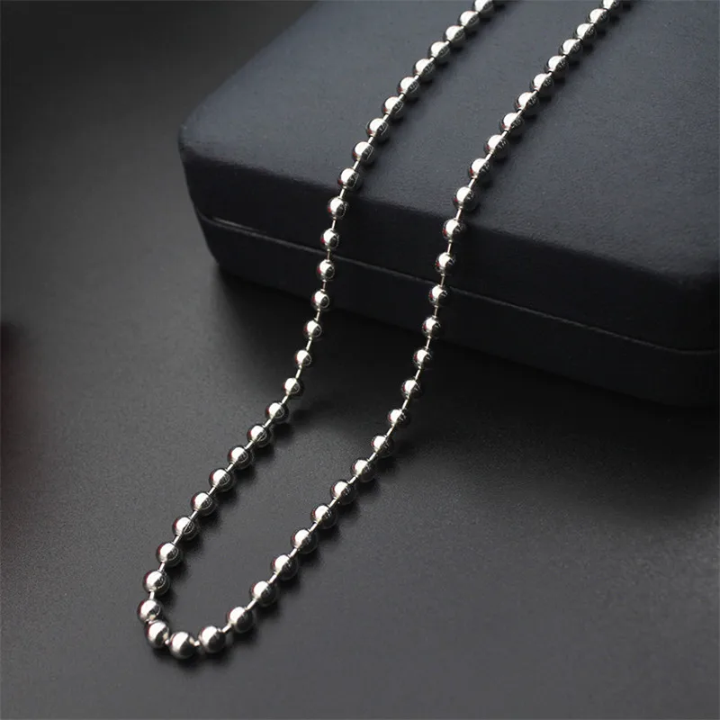 

DoreenBeads Fashion Chain Necklace Silver Color Stainless Steel Ball Link Chain Concise Accessories For Men Jewelry,1 Piece