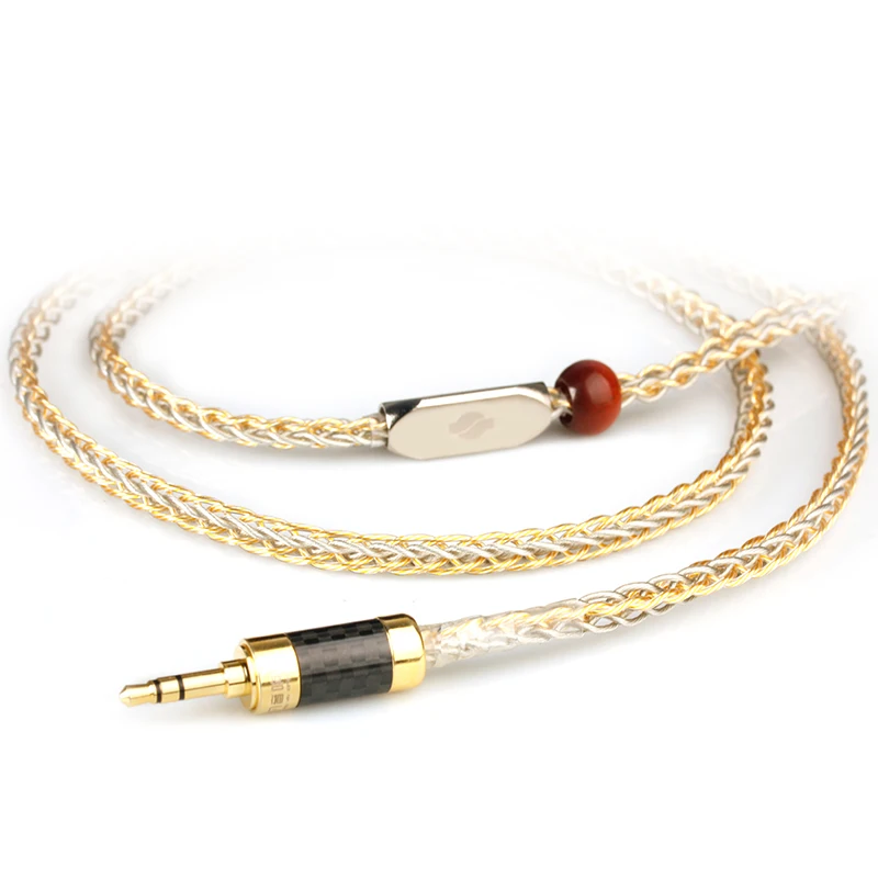 

Xiao Fan AU06S Handmade Single Crystal Silver Headphone Upgrade Line 4.4 Balanced Ue18 Se846 QDC Andromeda IE80 Headphone Cable