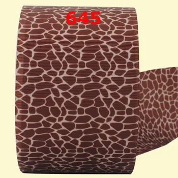 

3" inch 75 mm 7.5cm brown stock pattern free shipping printed grosgrain ribbons for gift decoration