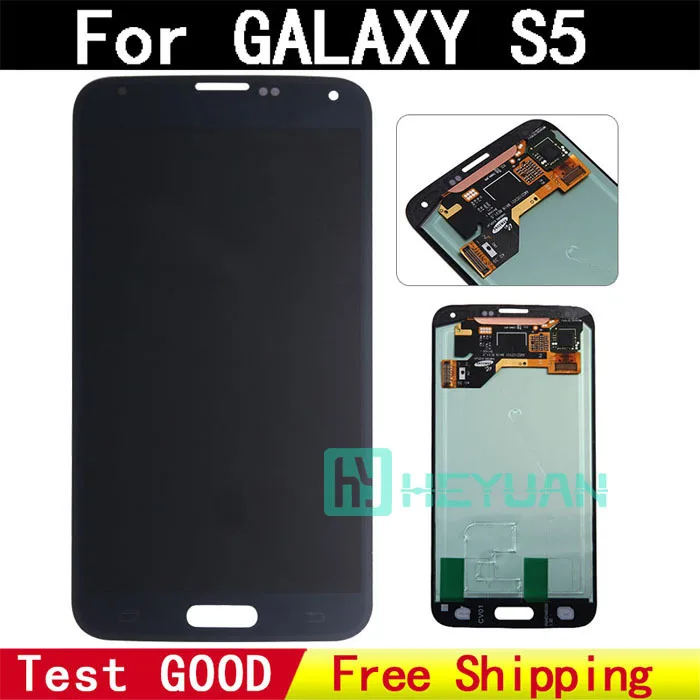 100 Original New for Samsung Galaxy S5 LCD display touch screen Digitizer black for i9600 SM