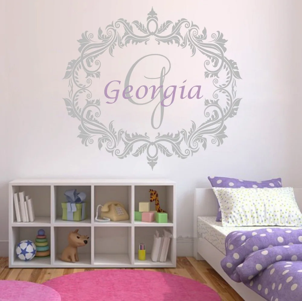 e134 personalized name wall stickers vinyl decal girls boys kids