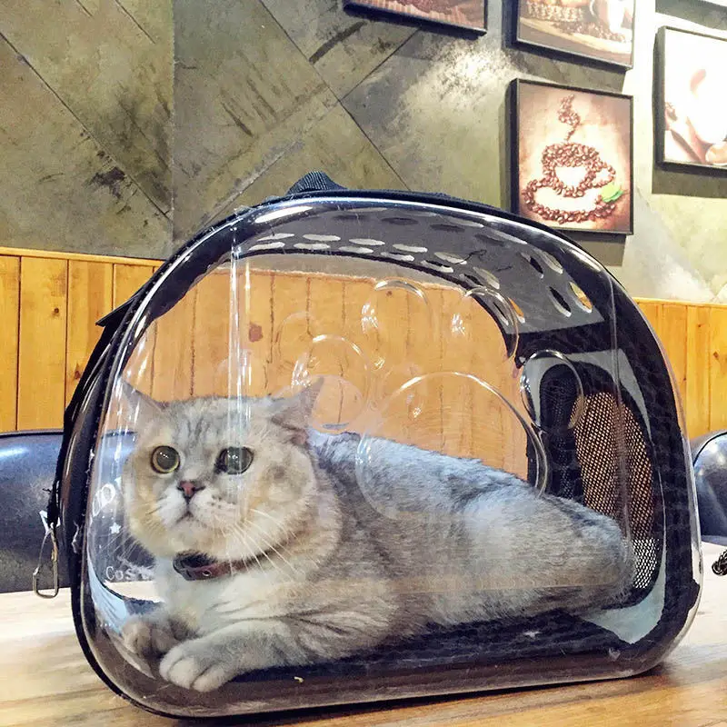 Прозрачный складной кошка пакет животное рюкзак кошка собака Универсальный путешествий сумка посылка прозрачные дышащие Cat путешествия B
