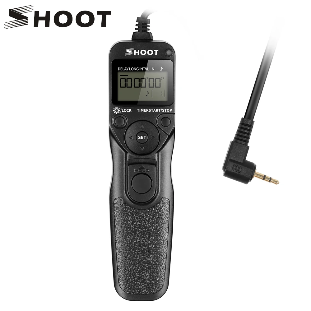 

SHOOT RS-60E3 LCD Timer Shutter Release Remote Control for Canon EOS 650D 700D 750D 1300D 1100D 1200D 100D 350D 500D 550D 600D