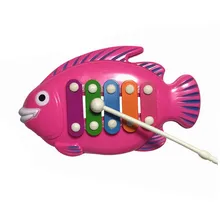 Детские игрушки, пластиковые, 8 нот, ксилофон, Детские музыкальные игрушки, развитие ребенка, чувствительные мозги, розничная, модель рыбы, музыкальная игра, игрушка