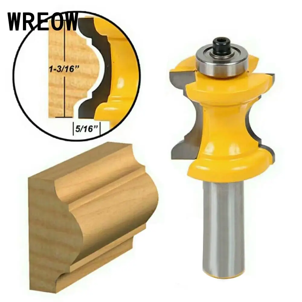 1/2 Shank Bullnose Bead Column Face Trim Milling Cutter Router Bit Wood