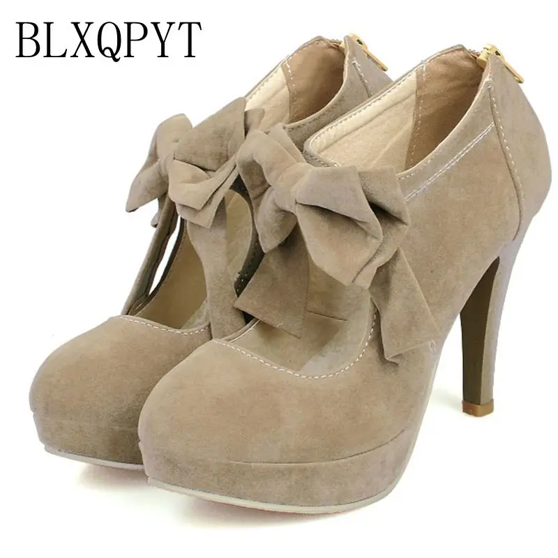 

Big Size Sale 34-47 Apricot New Fashion Sexy Pointed Toe Women Pumps Platform High Heels Ladies Wedding Party Shoes B 168