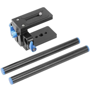

YELANGU Professional aluminum alloy 15mm Rail Rod Camera track slider bracket with 1/4 Screw for DSLR Follow Focus Rig