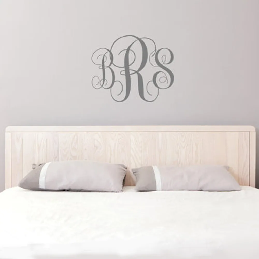 Monogram Wall Decal Initial Wall Decal Nursery Decal Personalized