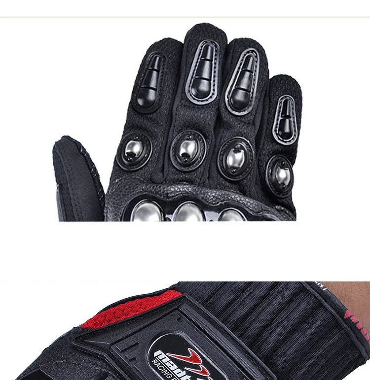 Сплав сталь Madbike Мотоциклетные Перчатки защитные Guantes Luvas Para Motor черный синий красный