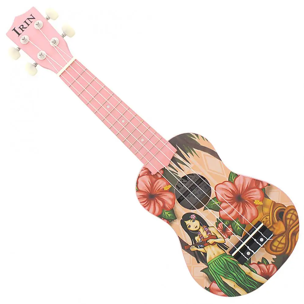 21 дюймов Сопрано Гавайская укулеле Девушки 12 Лада четыре струны укулеле Гавайская гитара струны музыкальный инструмент
