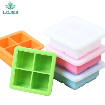 

Large Silicone Ice Cube Tray Reusable Square Shape Ice Silicone Mold Bar Cafe Whiskey Ice Ball Maker DIY Ice Cream Mold With Lid