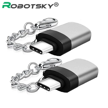 

USB-C USB 3.1 Type C Male To USB 3.0 Female Converter Adapter With Anti-Lost Key Chain For Samsung Galaxy S8 S9 Huawei P20 LG