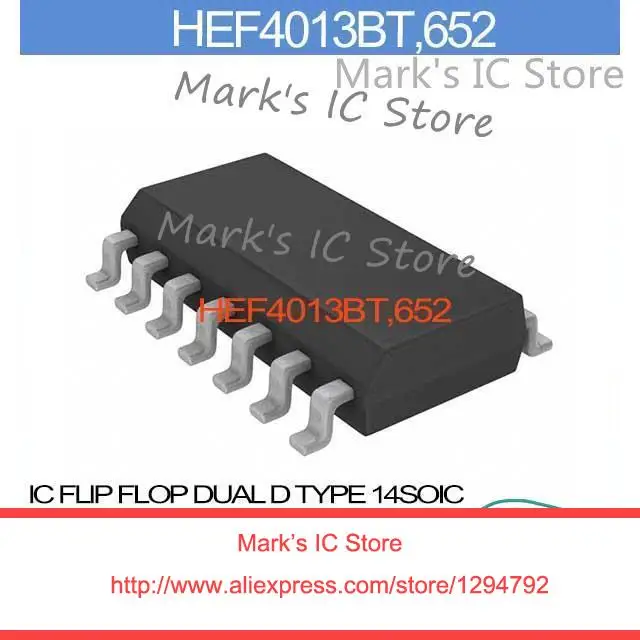 HEF4013BT 652 IC FLIP FLOP DUAL D TYPE 14SOIC 6 4013BT HEF4013B HEF4013 65 | Электронные компоненты и