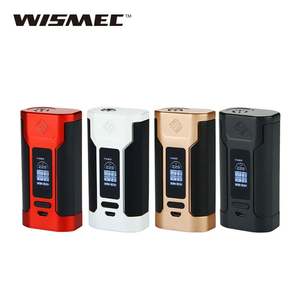 228 W Оригинальный WISMEC Predator 228 TC MOD для WISMEC атомайзер elabo с резьбой 510 Мощность банка для обратного зарядки без Батарея