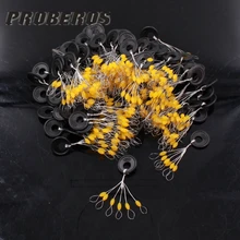 High Quality 10pcs Oval Yellow Space Beans Stopper Floating Seat Lock Wire Positioning Pin For Fishing