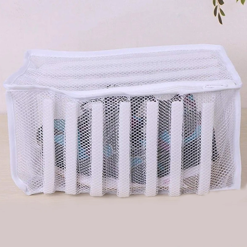 الأبيض مبطن كيس غسيل شبكي قسط سستة الثقيلة تخزين للرجال المدربين ، احذية الجري في غسالة دائم غسل الأبيض مبطن كيس غسيل شبكي قسط سستة الثقيلة تخزين للرجال المدربين ، احذية الجري في غسالة دائم غسل