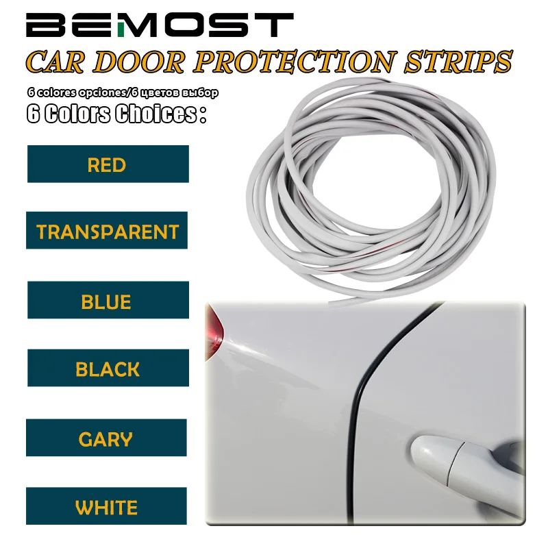 

BEMOST Car Door Rubber Protection Strips Rubber Edge Doors Side Protector Sticker Scratches Vehicle For Chery A1 A3 V5 QQ