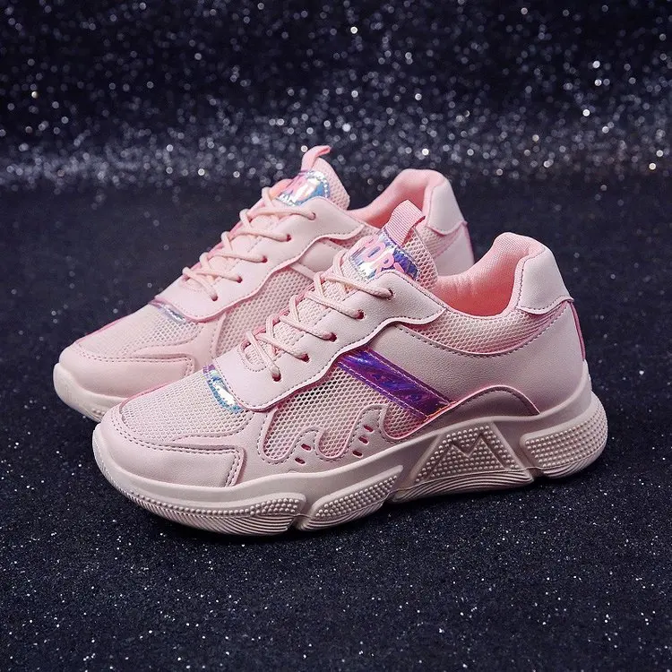 

Breathable women Shoes 2019 Spring Summer Soft Women Athletic Shoes pink Woman Mesh Sneakers Lightweight walking footwear