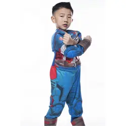Мстители Endgame косплэй костюм Symbiote капитан комбинезон с капитаном Америка 3D печатных Fullbody для детей