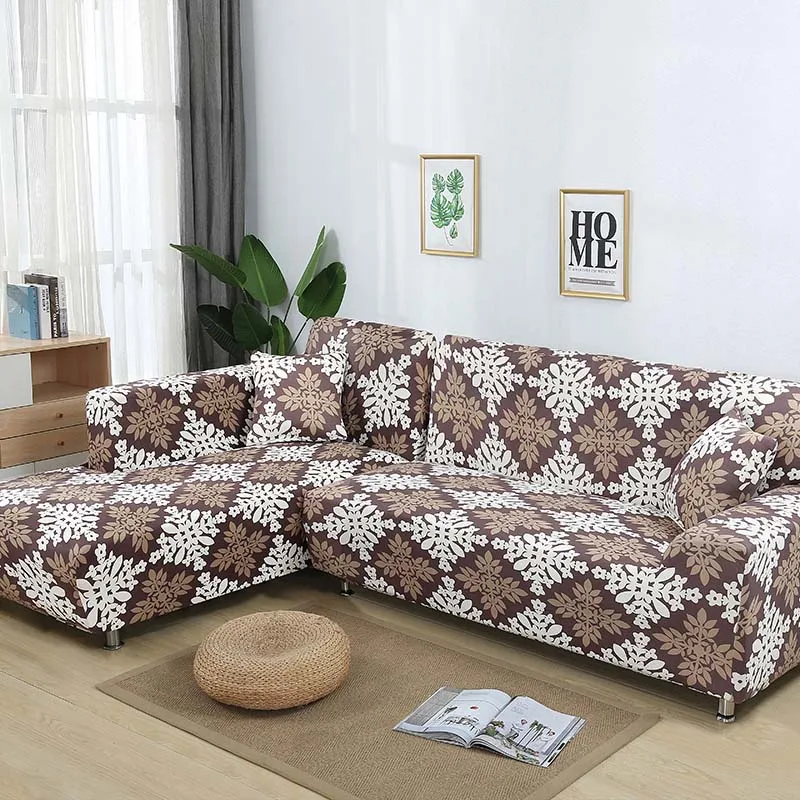 L-образный чехол для дивана для гостиной, геометрический чехол для дивана, эластичные Чехлы для угловых диванов, защита мебели 1/2 шт