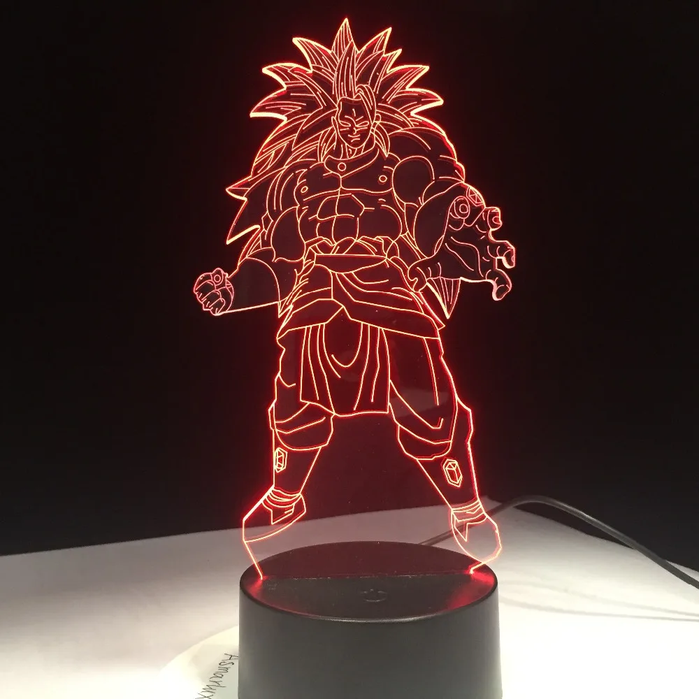 Luce notturna per bambini Dragon Ball Z Vegeta Super Saiyan Lampada a