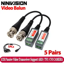 10pcs ABS Plastic CCTV Video Balun CCTV Accessories Passive Transceivers 2000ft Distance UTP Balun BNC Cable CAT5 Cable