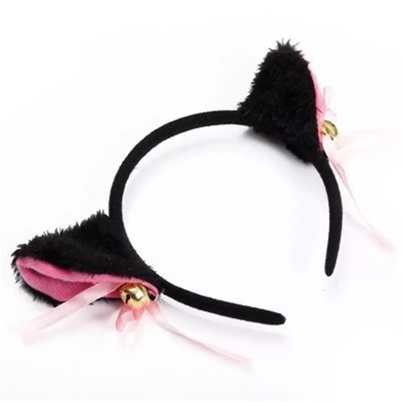 

iMucci 1 pcs Lovely Bell Hairwear Women Fashion Charming Lovely Cat Ear Fur Hair Clip Hairband Gift for Girls