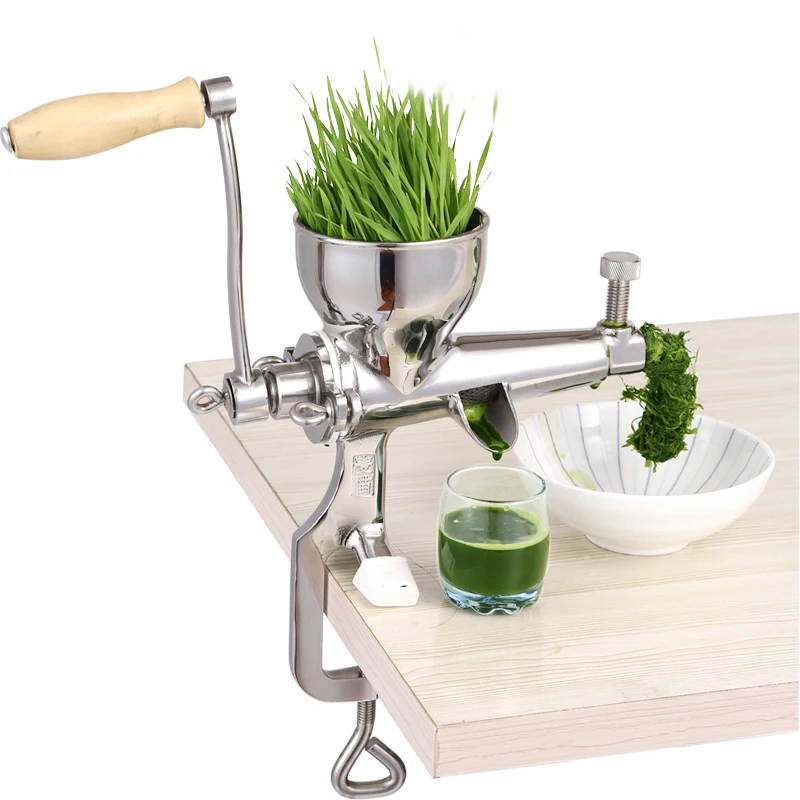 Hand Stainless Steel wheatgrass juicer manual Auger Slow squeezer Fruit