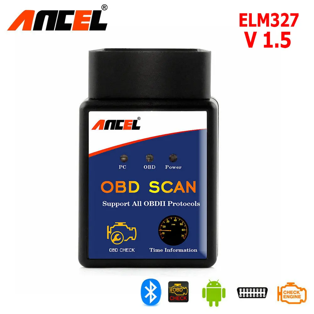 ELM327 Auto Scanner ELM 327 Bluetooth OBD2 for Android Torque OBDII Car ...