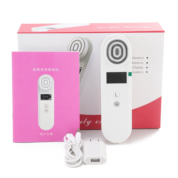Portable RF facial beauty device RF EMS Vibration face lifting beauty