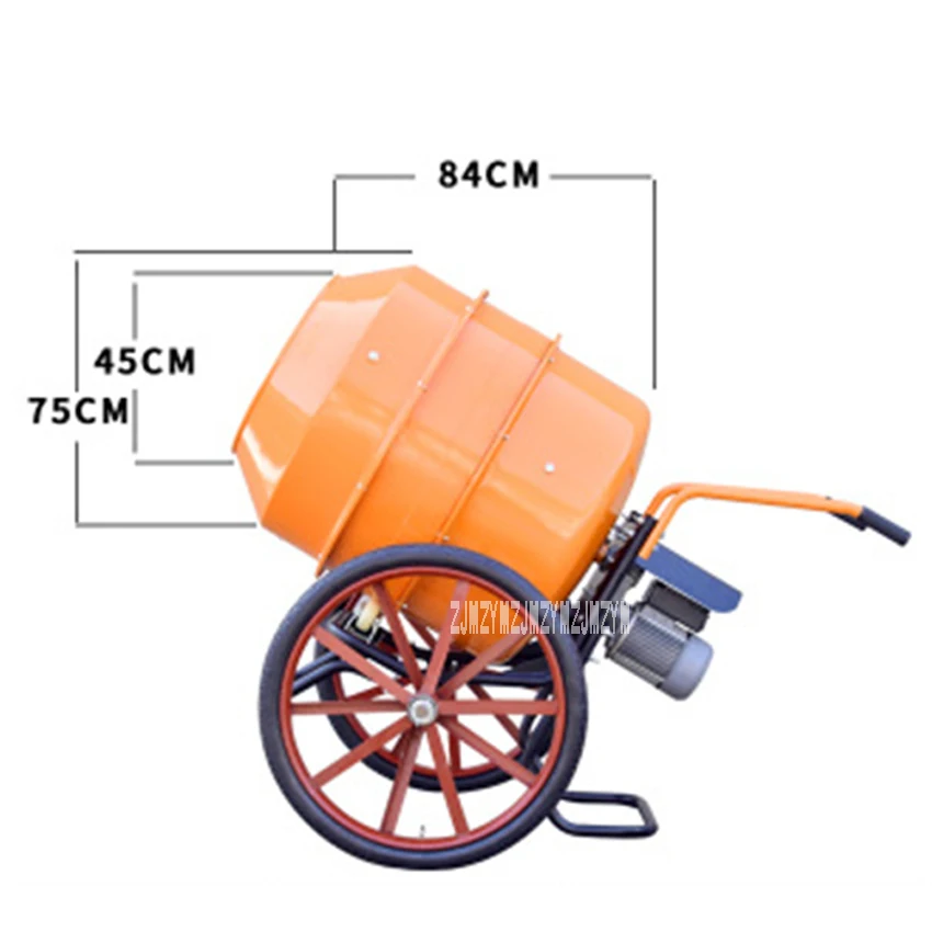 Обновленная небольшая Бытовая Бетономешалка на строительной площадке Бетономешалка электрическая Подающая смесительная машина 220 В 650 Вт 400л 22об/мин