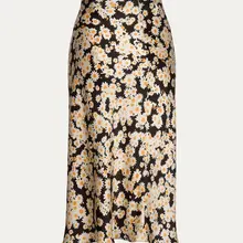 Новая летняя Глянцевая атласная юбки-трубы высокая талия юбка с цветочным принтом миди юбка металлик вечерние партии юбка, суженная книзу чудо