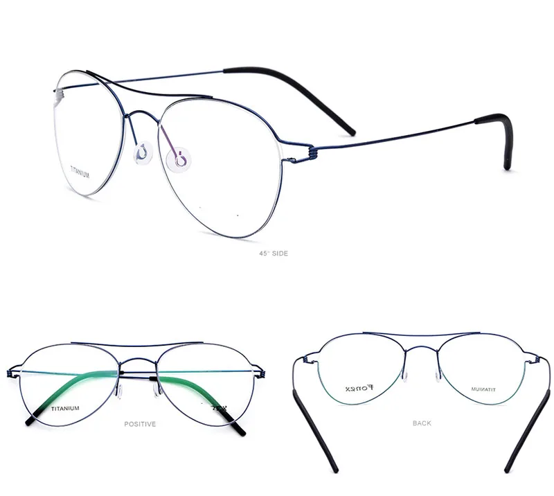 Оптические очки из титанового сплава, оправа для мужчин, ультралегкие женские авиационные очки для близорукости по рецепту, корейские Безвинтовые очки
