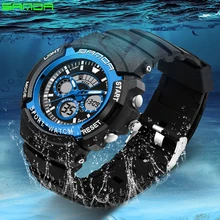 SANDA мужские цифровые светодиодные милитари часы мужские лучшие брендовые Роскошные Аналоговые кварцевые цифровые часы спортивные часы для улицы Relogio Masculino