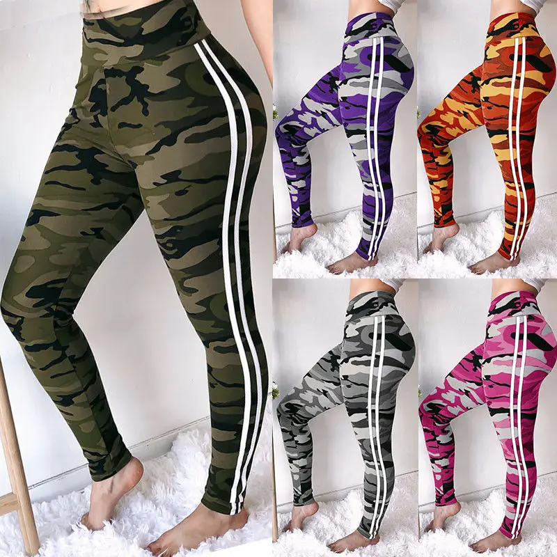 Women Yoga Pants High Elastic Fitness Sport Leggings