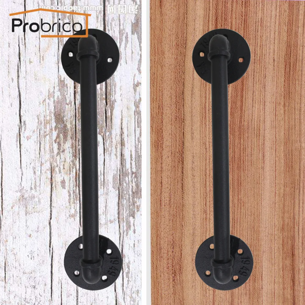 

Probrico Furniture Handle Black Barn Door Gate Knobs And Handles Pack Of 2 Sliding Flush Door Warehouse Garage Hardware Steel