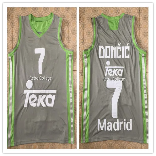 

Luka Doncic slovenija men's White bule gray BASKETBALL JERSEY Embroidery Stitches Customize any size and name