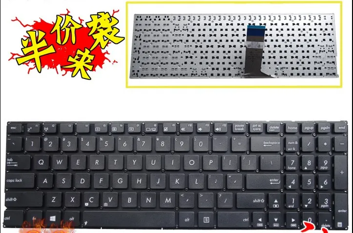 Новая клавиатура для ноутбука ASUS K555Z X550D K555D X550DP K550D черная | Компьютеры и офис