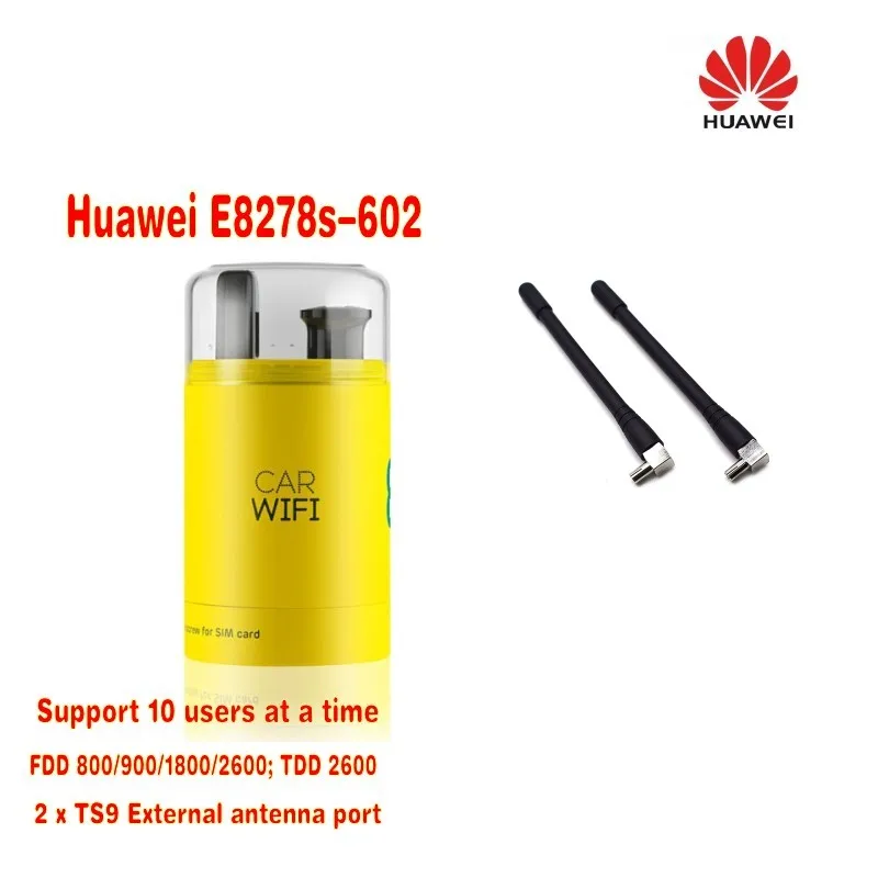 Новый разблокирована Huawei e8278s-602 4 г LTE USB WI-FI ключ до 10 пользователей мобильного широкополосного доступа плюс 2 шт. антенны и 360 градусов