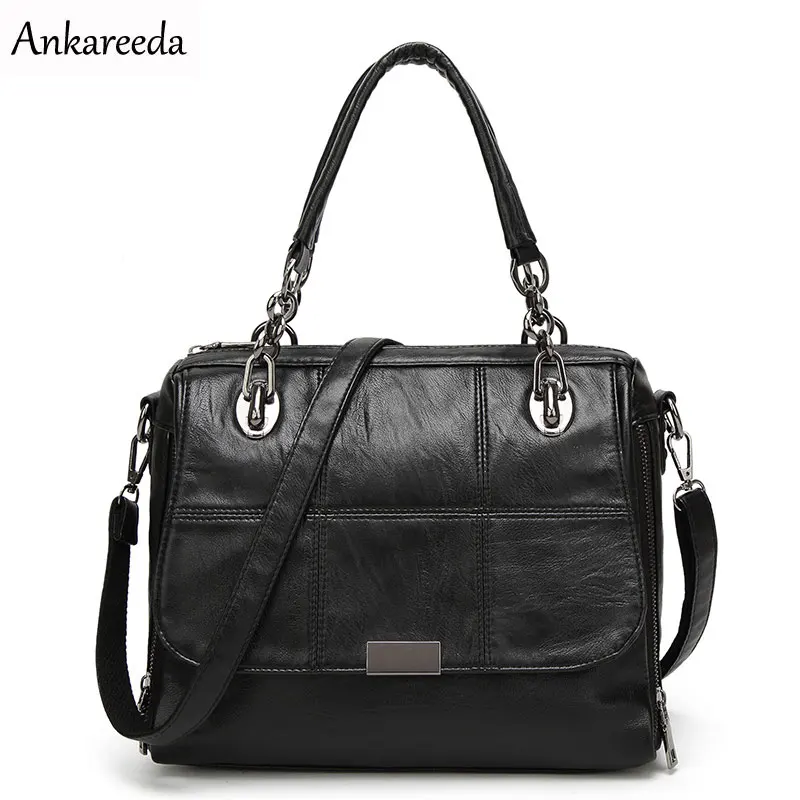 

Ankareeda brand new fashion women tote bag high quality PU handbag solid shoulder messenger bags Hot briefcase luxury women bag